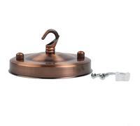 Rosone da soffitto con gancio per lampadario, kit da appendere, per lampada a sospensione, lanterna, gancio in ferro, facile da installare, supporta fino a 10 kg, 10 punti, 5 x 6 cm (rame antico)