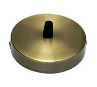 Rosone da soffitto, per lampadario a sospensione, con raccordi, diametro 100 mm, plastica, Ottone anticato, Side Fitting Type