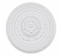 Rosone da soffitto Premium 30 cm Medium - Medaglione floreale da soffitto per lampade e lampadari - Centrotavola decorativo da soffitto leggero in PU - effetto intonaco verniciato liscio - Modello K8