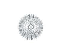 Rosone Decorativo da Soffitto in Polistirolo Espanso Bianco, diametro da 15,5 cm tondo, Stile Floreale, Leggero e Facile da Installare, Cornice per Lampadari, Decorazione Interni (15,5x15,5 Tondo)