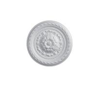 Rosone Decorativo da Soffitto in Polistirolo Espanso Bianco, diametro da 31 cm tondo, Stile Classico Decorato, Leggero e Facile da Installare, Cornice per Lampadari, Decorazione Interni (31x31 Tondo)