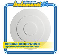 Rosone Decorativo Decosa in Polistirolo Bianco modello Annabelle diametro 32 cm