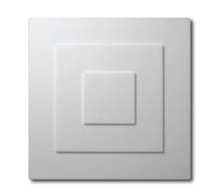 Rosone Decorativo Rosetta Quadrata in Polistirolo per Soffitto Effetto Stucco Modello Yvonne