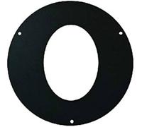 ROSONE ELLITTICO VERNICIATO NERO PER STUFE A PELLET da 80 e 100