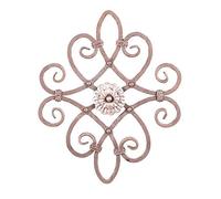 Rosone in Ferro Battuto 520x420 mm | Decorazione per Cancelli, Ringhiere, Inferriate | Design Classico in Ferro Quadro 12x12 mm | Pronto per Saldatura e Verniciatura