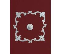 Rosone in gesso art. 102 componibile 5 pezzi de.cor.interni da soffitto cm 48x48
