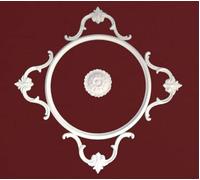 Rosone in gesso art.106 componibile 6 pezzi de.cor.interni da soffitto cm 95x95