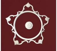 Rosone in gesso art.107 componibile 7 pezzi de.cor.interni da soffitto cm 84x84