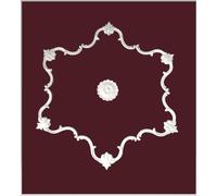 Rosone in gesso art.109 componibile 7 pezzi de.cor.interni da soffitto cm 110x60