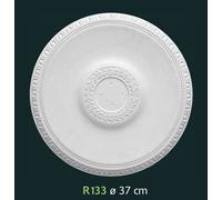 Rosone in gesso bianco per decorazione soffitto diametro 37 cm - R133 - Rosoni