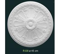 Rosone in gesso bianco per decorazione soffitto diametro 45 cm - R128 - Rosoni