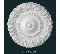 Rosone in gesso bianco per decorazione soffitto diametro 50 cm - R170 - Rosoni