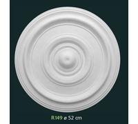Rosone in gesso bianco per decorazione soffitto diametro 52 cm - R149 - Rosoni