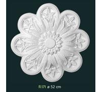 Rosone in gesso bianco per decorazione soffitto diametro 52 cm - R171 - Rosoni
