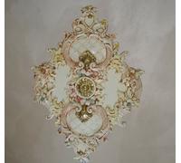 Rosone in gesso decorato a mano cm 95x62 Art. D 121/L de.cor.interni da soffitto