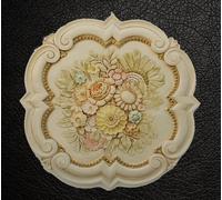 ROSONE IN GESSO DECORATO A MANO D443 diam.63 de.cor.interni.italy da soffitto