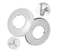 Rosone in ottone DN25, 2 pezzi, dimensioni Ø 70 x 32,5 mm, cromato, per copritubo, rosone conico, collare per tubi, sifone, copri rubinetto, sezione tubi, radiatore, rosone a pressione