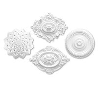 Rosone in polistirolo, 1 pezzo, diametro 64 cm, cornice per lampadario, stucco per soffitto e parete (R-09)