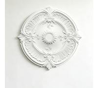 Rosone in stucco, 33,3 cm, elemento decorativo, decorazione da parete per