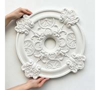 Rosone in stucco, 39 cm, elemento decorativo, decorazione da parete per