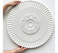 Rosone in stucco, 60 cm, elemento decorativo, decorazione da parete per