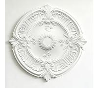 Rosone in stucco rotondo, 45,9 cm, rosetta da soffitto per lampade da
