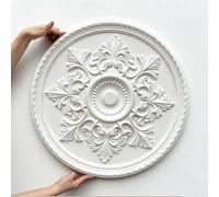 Rosone in stucco rotondo, 80 cm, rosetta da soffitto per lampade da