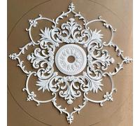 Rosone Lampadario Soffitto Bianco Polistirolo Decorativo 100cm