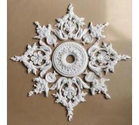 Rosone Lampadario Soffitto Bianco Polistirolo Decorativo