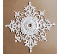 Rosone Lampadario Soffitto Bianco Polistirolo Decorativo