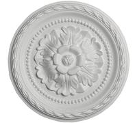 Rosone Lampadario Soffitto MASTERBRICO - Rosoni in Polistirolo Decorativi per Soffitto e Pareti, Rosone Elegante per Lampadari, Leggero e Facile da Applicare con Colla Inclusa (30 cm - A006)