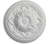 Rosone Lampadario Soffitto MASTERBRICO - Rosoni in Polistirolo Decorativi per Soffitto e Pareti, Rosone Elegante per Lampadari, Leggero e Facile da Applicare con Colla Inclusa (35 cm - A011)