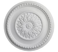 Rosone Lampadario Soffitto MASTERBRICO - Rosoni in Polistirolo Decorativi per Soffitto e Pareti, Rosone Elegante per Lampadari, Leggero e Facile da Applicare con Colla Inclusa (42 cm - A004)