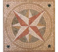 ROSONE mosaico in marmo MOD.ROSA 100x100 CM INCOLLATO SU RETE