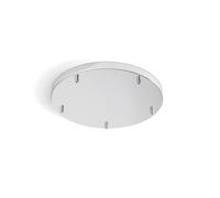 8032 CR Rosone multicavo in metallo verniciato cromo lucido 5 fori