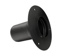 ROSONE PASSANTE PARETI UNIVERSALE SMALTATO NERO OPACO PER STUFE A PELLET - Ø8...