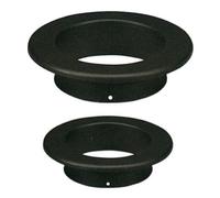 rosone porcellanato Ø 15 cm nero per tubi stufa stufe canna fumaria