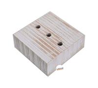 Rosone Quadrato in Legno. Colore Bianco. 1/2/3 Fori (3 FORI)