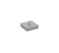 Rosone Quadrato Metallo Grigio 1 Foro 8X8Cm