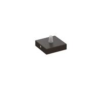 Rosone Quadrato Metallo Marrone 1 Foro 8X8Cm
