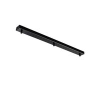 Rosone rettangolare multicavo in ferro laccato nero con 3 fori