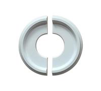 Rosone Rotondo per Lampada da Soffitto, Bianco, Modello Separabile, Diametro Esterno 25 Cm, Diametro Interno 9,8 Cm, Spessore 2,2 Cm