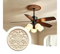 Rosone Soffitto Lampadari e Ventilatori da Soffitto con Rosone in Legno | Rosone Decorativo per Lampadario o Ventilatore da Soffitto, Elegante Copertura per Il Rosone di Fissaggio (stile Moderno)