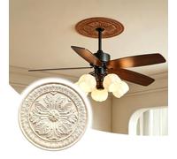 Rosone Soffitto Lampadari e Ventilatori da Soffitto con Rosone in Legno | Rosone Decorativo per Lampadario o Ventilatore da Soffitto, Elegante Copertura per Il Rosone di Fissaggio (stile Moderno)