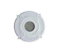 Rosone Soffitto Polyurethane Chandelier Plate Rosette | PU Decorative Ceiling Rose Pendant Light Base Decor Panel Wall(WHITE)