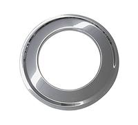 Rosone tondo canna fumaria stufa caldaia pellet acciaio inox D. 130 mm.