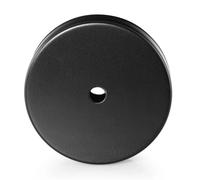 Rosone tondo in metallo 100 mm foro singolo nero Nero