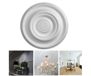 Rosoni in Polistirolo Rosone per Lampadario da Soffitto Decorativo Liscio D.32