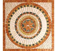 Rosoni rosone mosaico in marmo su rete per interni esterni 66x66 SAHARA ROSSO