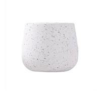 ROSPFKELSC Vasi ovali in cemento con motivo a pois, dimensioni grandi e piccole, per piante grasse, fiori, piante groen, fioriere per interni ed esterni (set singolo e 3 pezzi) (grande)